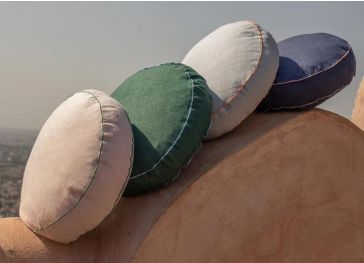 Maßgeschneidertes rundes Kissen