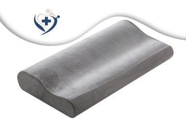 Nackenstützkissen aus viskoelastischem Material mit Kohlenstofffasern.