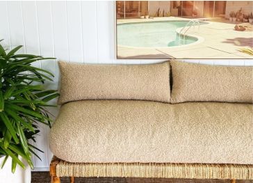 Sitzkissen für gerade halbkreisförmige Bank