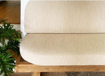 Gerades halbkreisförmiges Rückenlehnenkissen für Bank