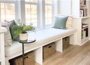 Rechteckiges Bankkissen für unter dem Fenster