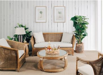 Außenkissen für Bank mit gerader halbkreisförmiger Sitzfläche