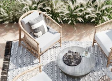 Außenkissen für halbkreisförmigen Sessel