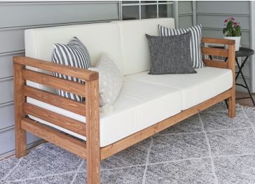 Außenkissen für die Rückenlehne einer rechteckigen Bank