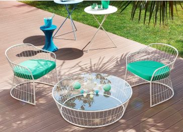 Außenkissen für halbrunden Stuhl