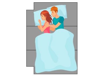 Klappmatratze mit seitlichem Schnitt links, oben und unten