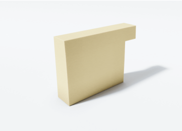 Schaumstoff vertikale Seitenschneidung rechts