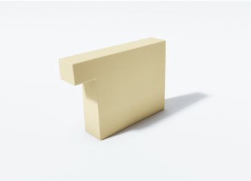 vertikaler Schaumstoff mit seitlichem Schnitt links