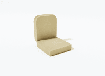 Zweiteiliger, halbrunder gerader Schaumstoff