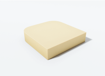 Gerader Schaumstoff mit Halbkreis