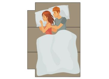 Faltbarer Topper mit linkem seitlichen Schnitt, oberer und unterer Teil