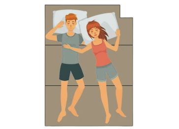 Klappbarer Topper mit Aussparung oben rechts