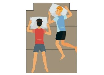 Faltbarer Topper mit rechteckigem Schnitt oben rechts und links