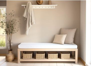 Rechteckiges Sitzkissen f&uuml;r Bank