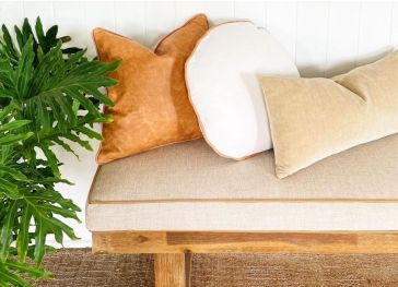 Rechteckige Bankauflage