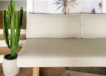 Rechteckige Bankrückenbezug