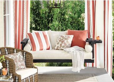 Outdoor-Sitzkissen für eine Schaukel