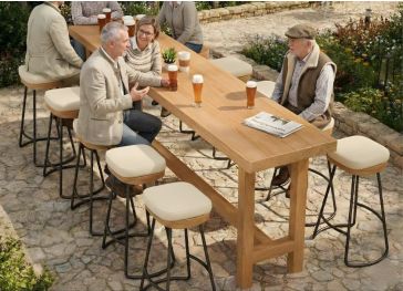 Quadratisches Sitzkissen für Biergartenstuhl