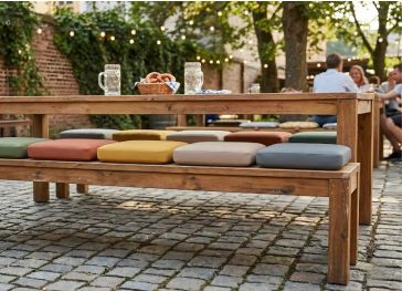 Quadratisches Bierbank-Kissen 