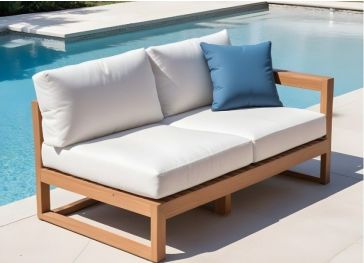 Weiches, quadratisches Rückenkissen für den Außenbereich