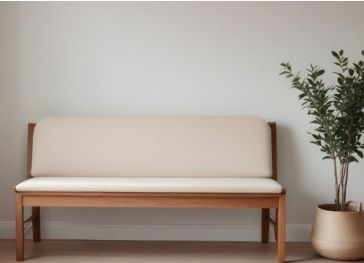 Außenkissen für rechteckige Klappbank mit halbkreisförmiger Form