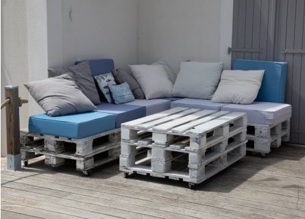 Sitzkissen aus Paletten