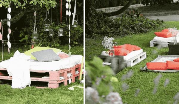 3 Gärten - paletten sofa mit matratze